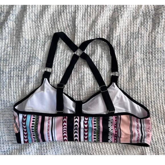 New Modlily Bikini Top 2XL Multi Pastel Full Coverage Molded Cups Built In Bra - Picture 2 of 4